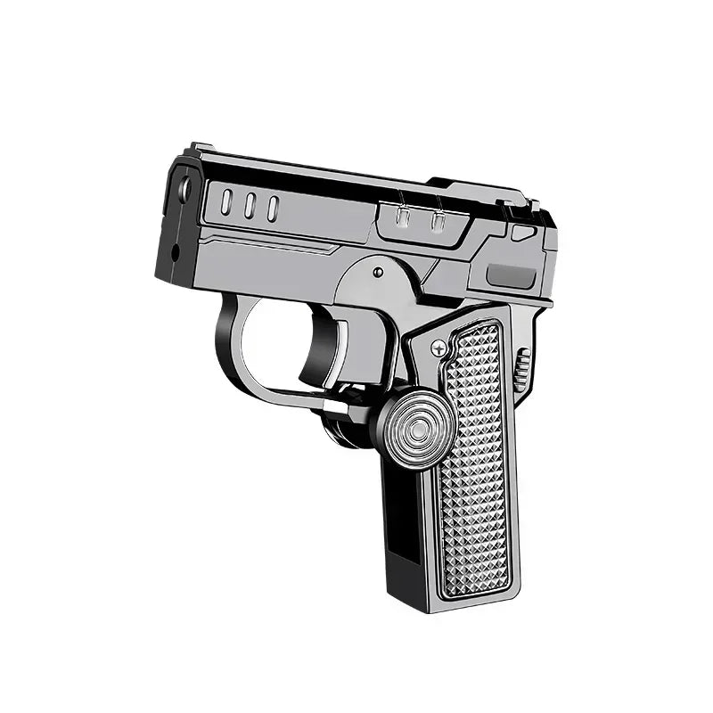 नयाँ शानदार जाइरो फोल्डिंग पिस्टल ग्यास लाइटर, फिंगरटिप हावाबाह्य, प्रेमीको लागि उपहार, रचनात्मक र मजेदार डिकम्प्रेसन सामान